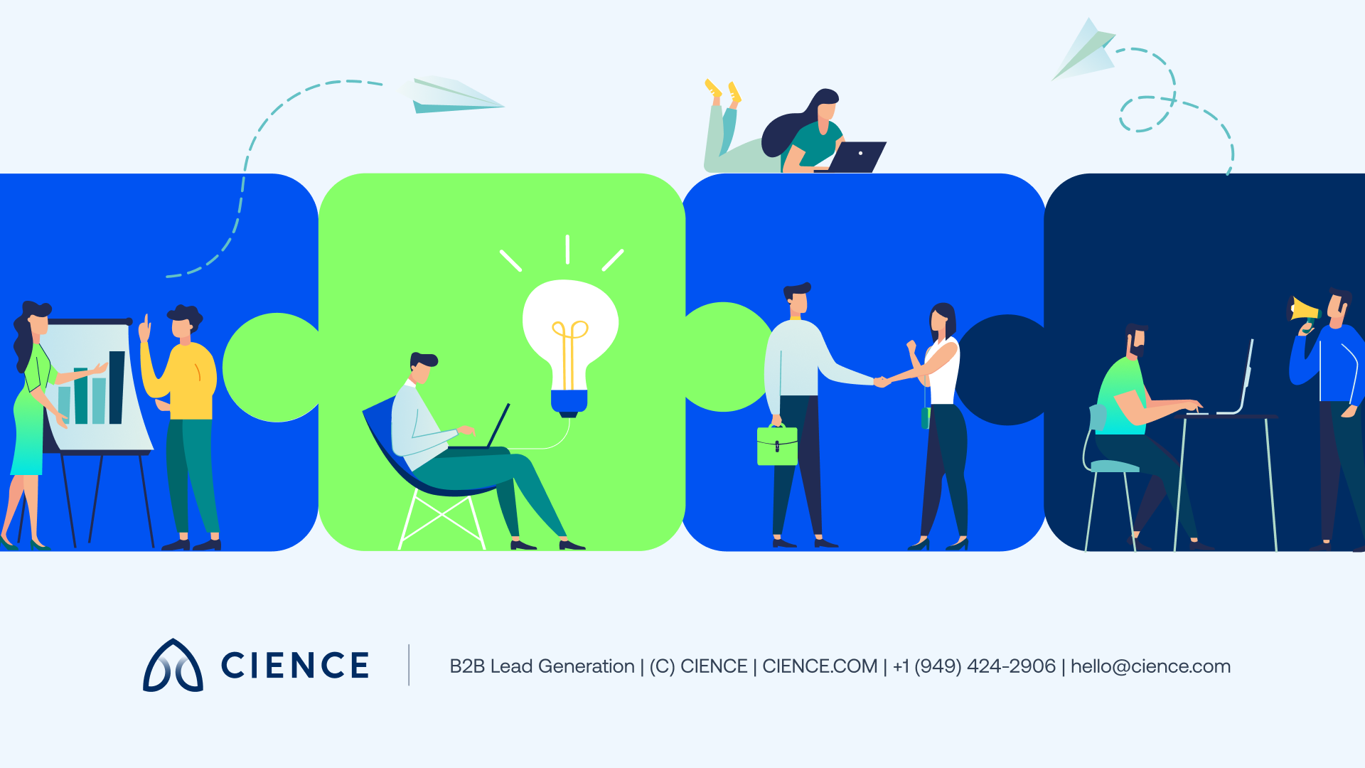 B2B sales rep mapping a multi-channel engagement strategy across email, LinkedIn, and direct mail