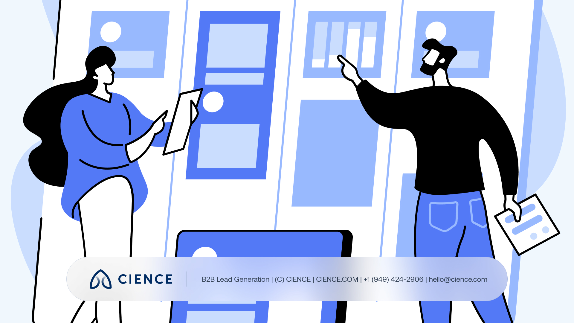 Chart comparing lead acquisition costs versus customer retention economics in B2B sales