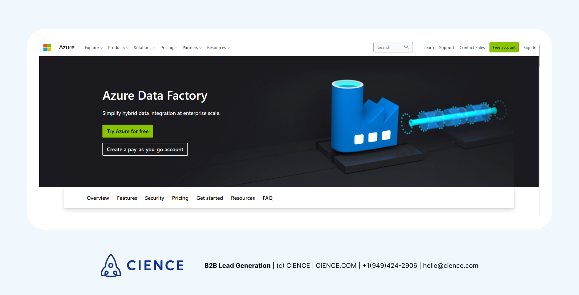 Azure Data Factory cloud data orchestration and pipeline management