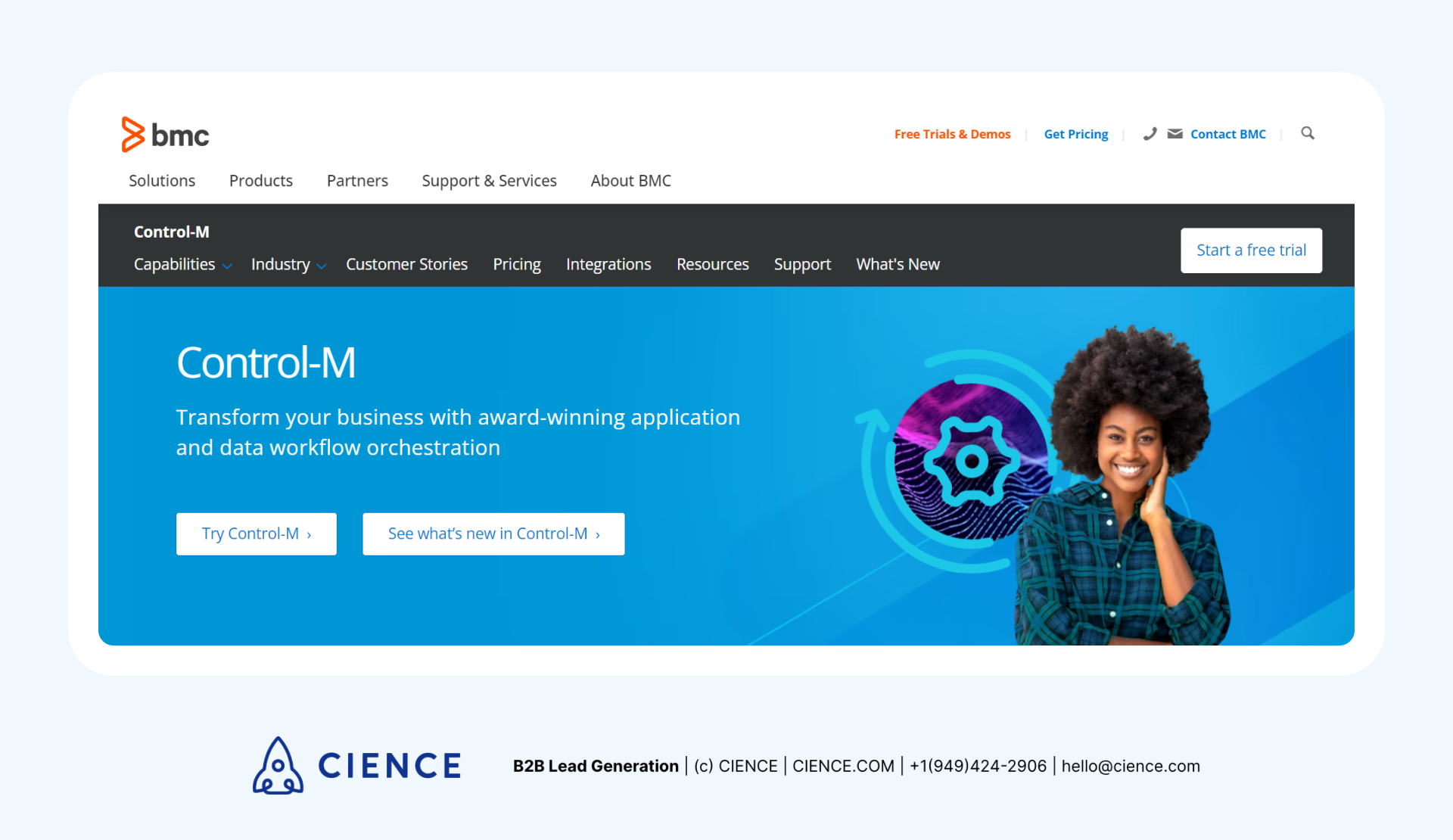 Control-M enterprise workflow scheduling and data orchestration dashboard