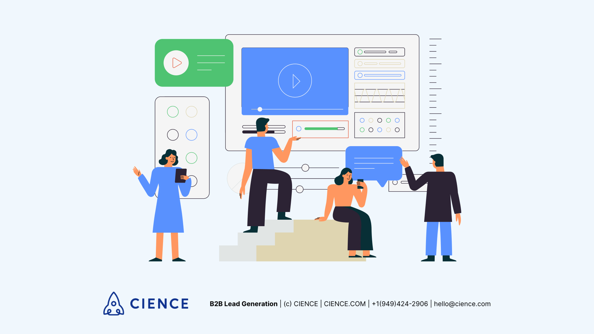 B2B decision-maker watching a product demonstration video on YouTube on a laptop