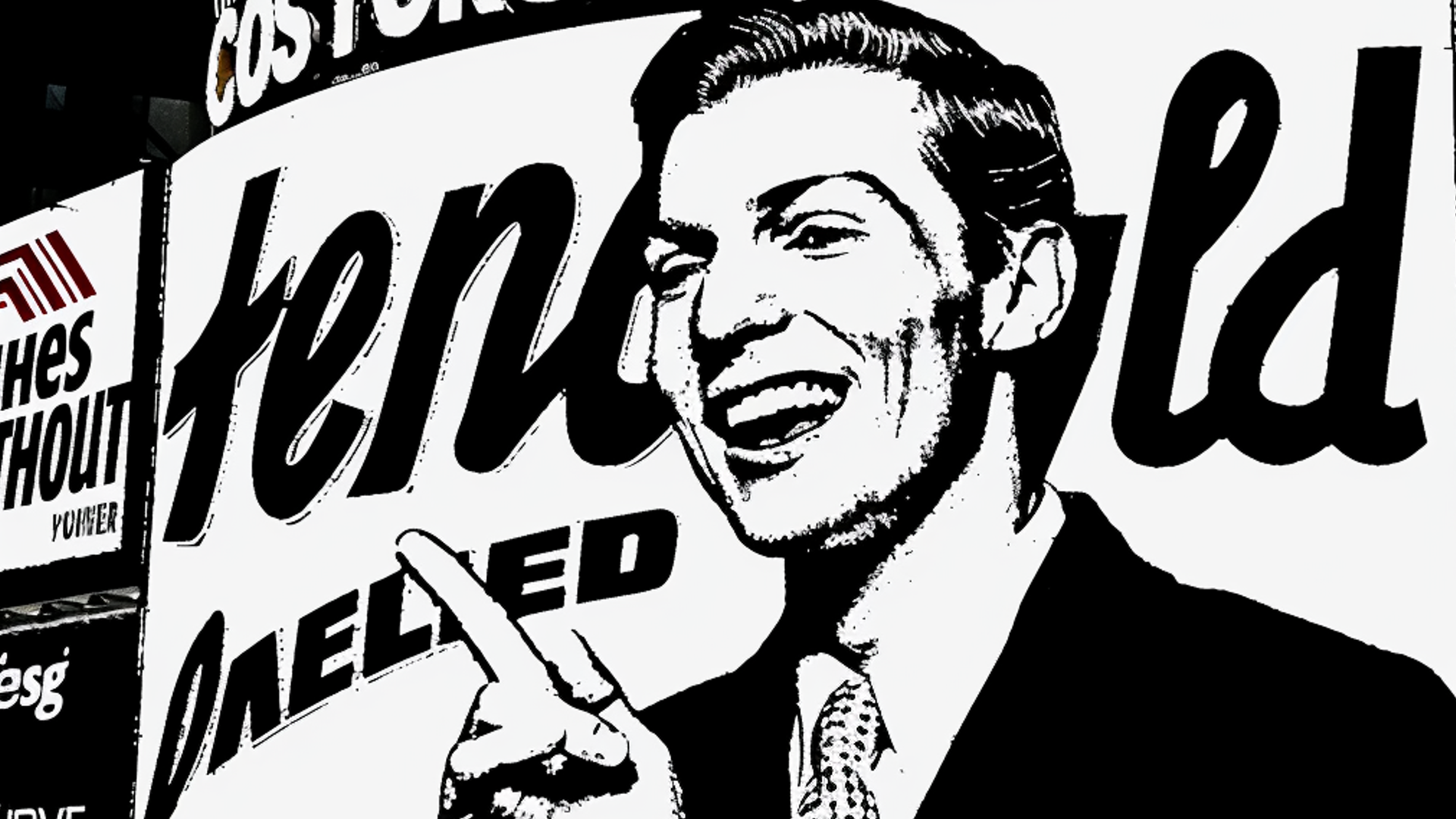 Retro Ad Man B&W