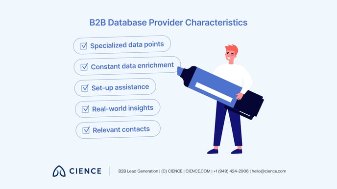 B2B data provider characteristics